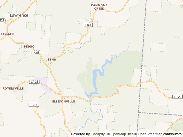 Map of Oak Hill - Lake Vesuvius location at Pedro, OH, United States