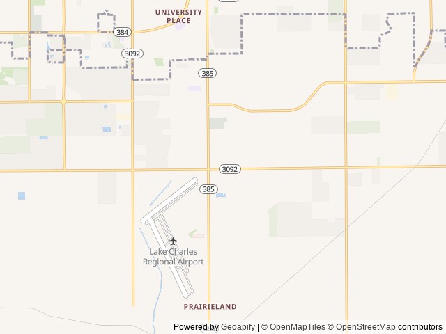 Map of Burton Complex location at Lake Charles, LA, United States