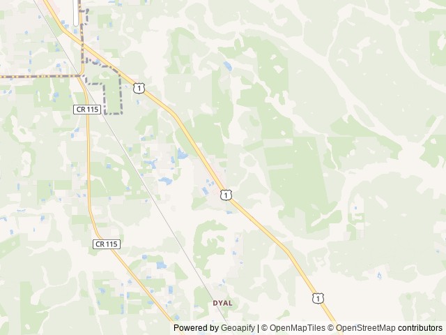 Map of Kelly's Countryside RV Park location at Callahan, FL, United States