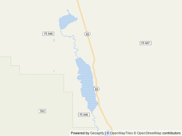 Map of Lakeside Lolo Campground (MT) location at Seeley Lake, MT, United States