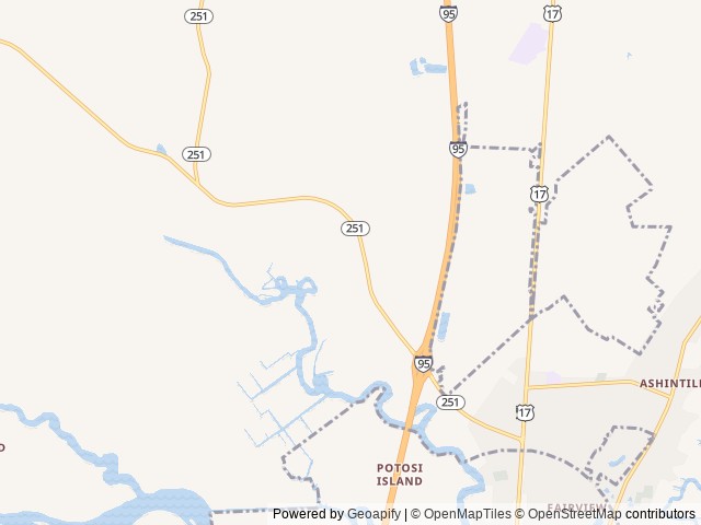 Map of Legacy RV Resort location at Darien, GA, United States
