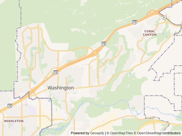 Map of Settlers Point Luxury RV Resort location at Washington, UT, United States