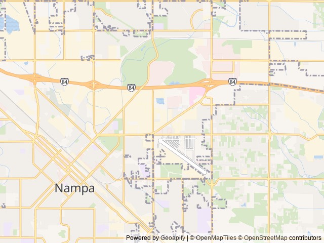 Map of Garrity RV Park location at Nampa, ID, United States