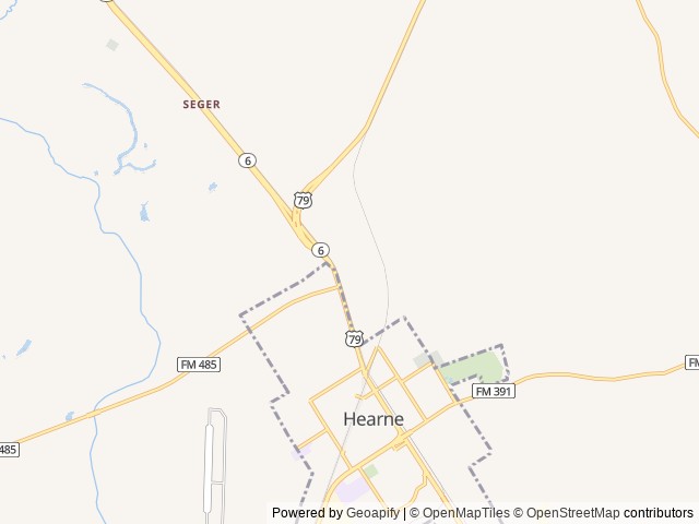 Map of Love's RV Hookup-Hearne TX 375 location at Hearne, TX, United States