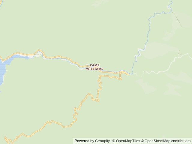 Map of Camp William Resort location at Azusa, CA, United States