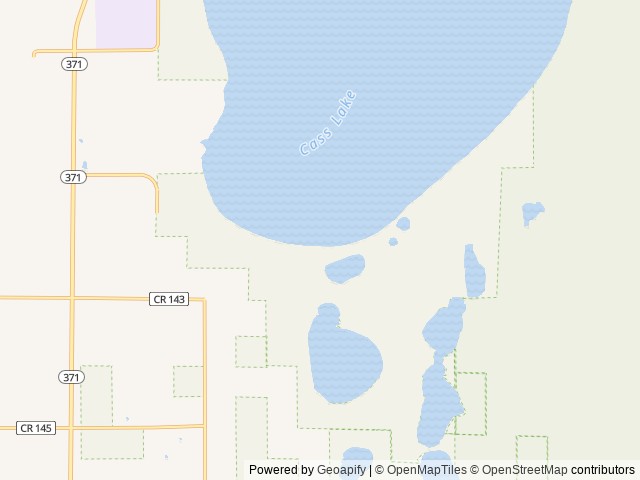 Map of South Pike Bay location at Walker, MN, United States