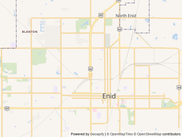 Map for 2025 Keystone RV Cougar Half-Ton 34TSB near Enid, KS