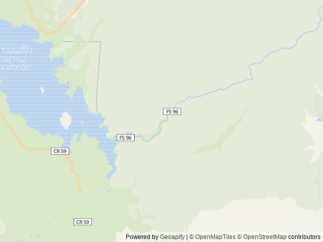 Map of Cove Campground location at Lake George, CO, United States