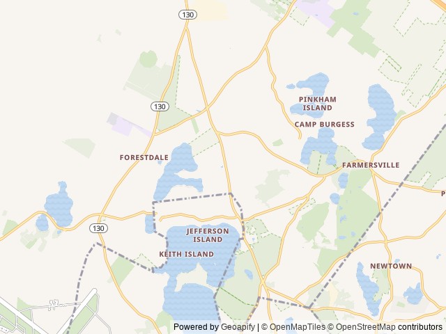 Map of DunRoamin on Peters Pond location at Sandwich, MA, United States