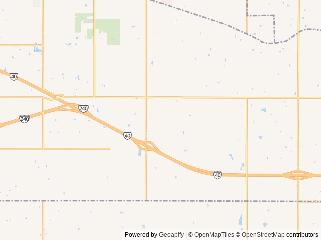 Map of Oklahoma City East KOA Holiday location at Choctaw, OK, United States
