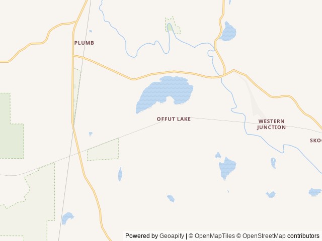 Map of Offut Lake Resort location at Tenino, WA, United States