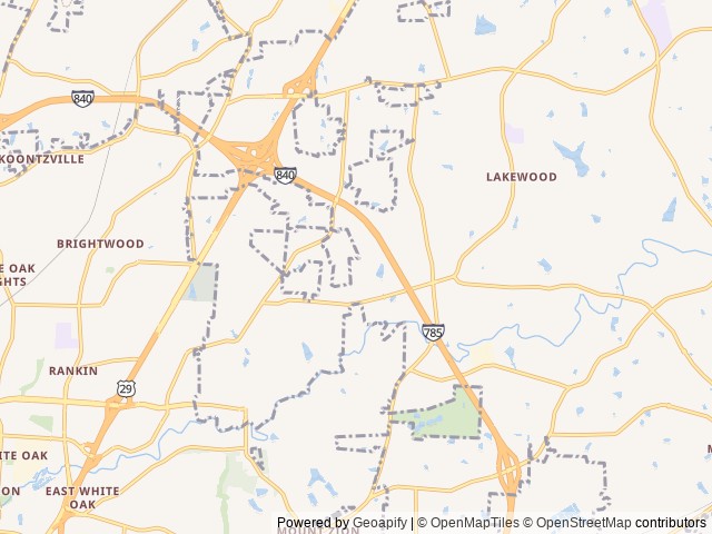 Map for Melissa’s Weekend Warrior near Greensboro, NC