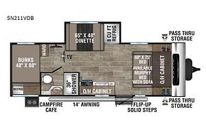 26' 2021 Sonic Bunkhouse - Sleeps 6 + 1 Child