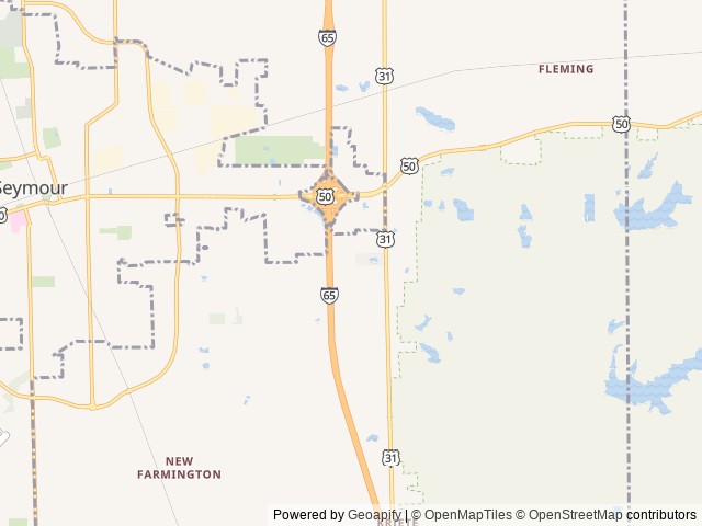 Map of Weary Traveler location at Seymour, IN, United States
