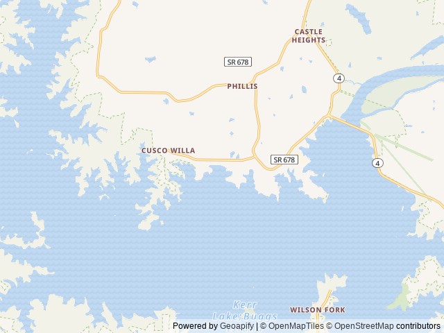 Map of North Bend Park location at Boydton, VA, United States