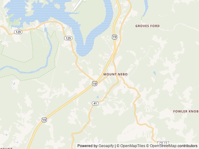 Map of Summerville Lake Retreat & Lighthouse, Mount Nebo, West Viginia location at Mount Nebo, WV, United States