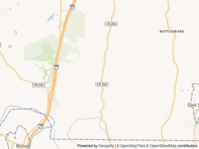 Map of Bear Creek Resort Ranch KOA location at Navarre, OH, United States
