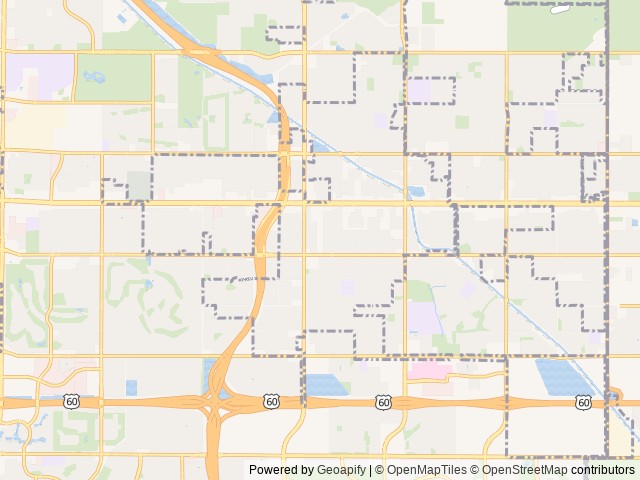Map of Mesa Sunset RV Resort location at Mesa, AZ, United States