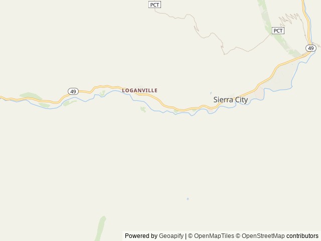Map of Loganville location at Nevada City, CA, United States