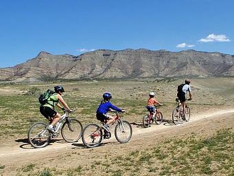 Family biking