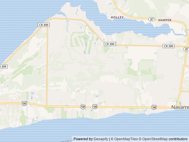 Map of Aluminum Cabana location at Navarre, FL, United States
