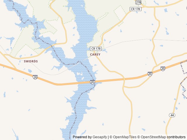 Map of North Shore Landing- RV Parks & Campgrounds Georgia location at Greensboro, GA, United States