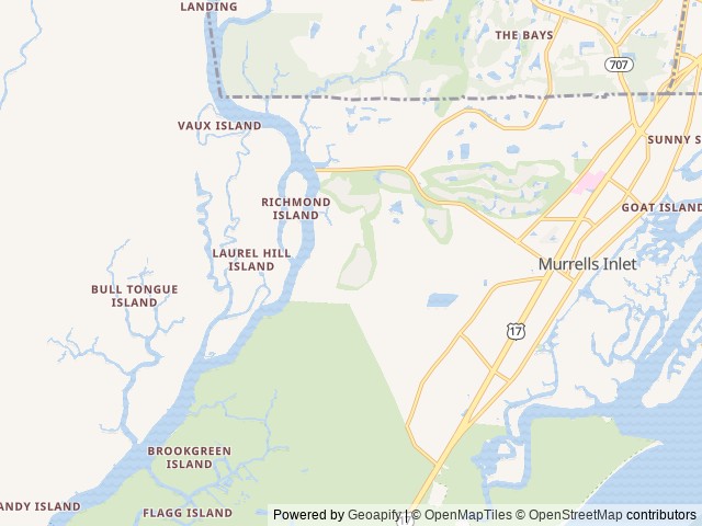 Map for Great Family Escape with Outdoor kitchen near Murrells Inlet, NC