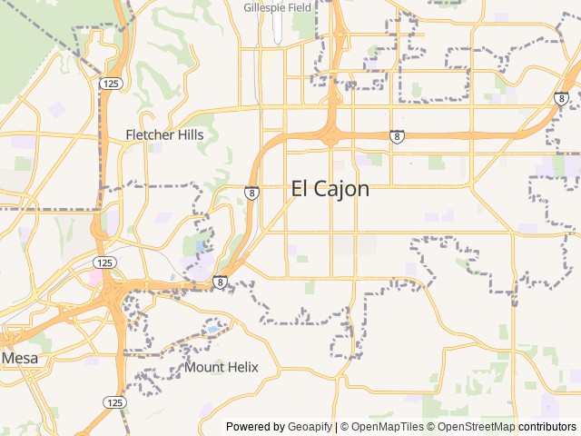 Map for 2020 Forest River RV Wildwood X-Lite 263BHXL near El Cajon, CA
