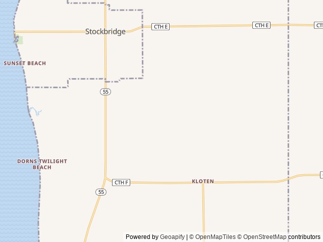 Map of Lakeview RV and Cabins location at Chilton, WI, United States
