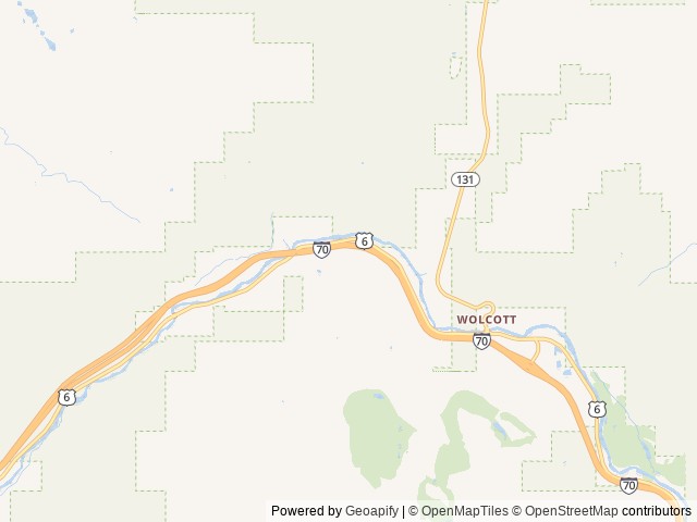 Map of Wolcott Campground location at Silt, CO, United States