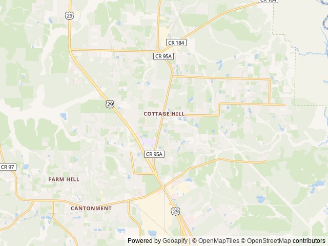 Map of Unhitched North Pensacola location at Cantonment, FL, United States