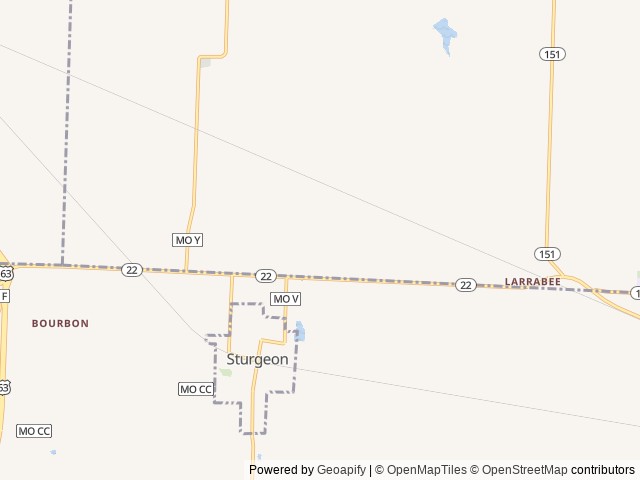 Map for 2021 KEYSTONE WITH BUNKHOUSE near Sturgeon, MO