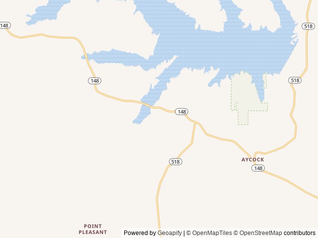 Map of Kel's Kove Cabins & RV Park location at Homer, LA, United States