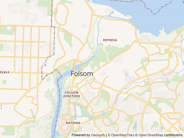 Map for The Getaway Hideaway near Folsom, CA