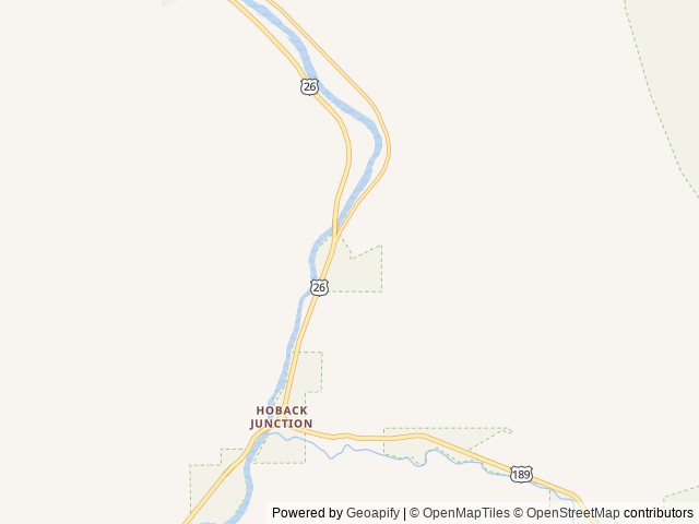 Map of Snake River Cabin & RV Village location at Jackson, WY, United States