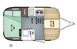 2016 Airstream Bambi Sport 16'