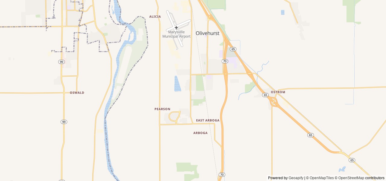 Map for 2013 Thor Motor Coach Daybreak 28PD near Olivehurst, CA