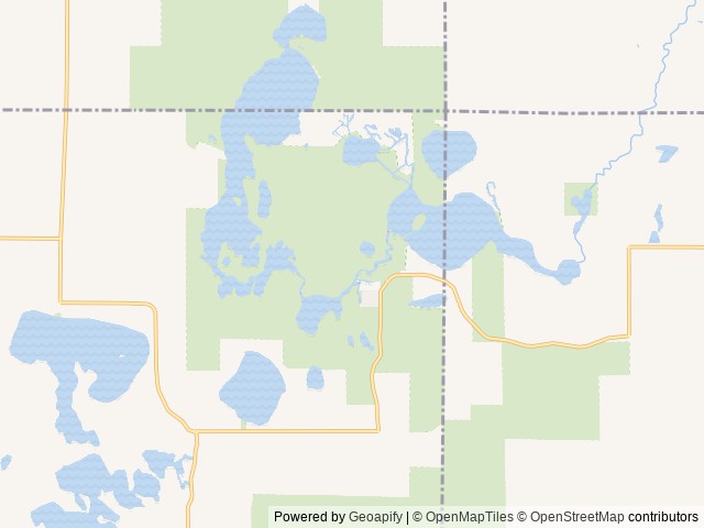 Map of Martiny Lakes Hide-Away location at Mecosta, MI, United States