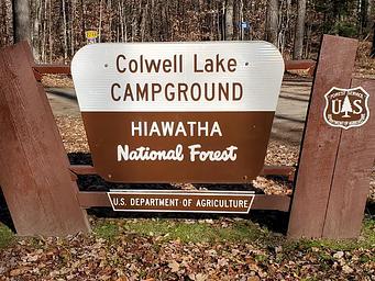 Colwell Lake Campground Sign