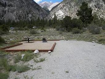 Campsite with Chalk Cliffs in background