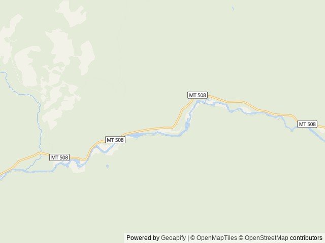 Map of Whitetail Yurt location at Troy, MT, United States