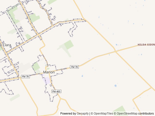 Map for All in the family near Marion, TX