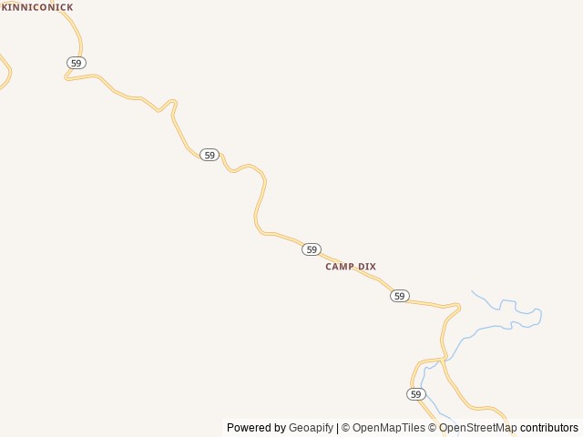 Map of Riffels Camp and Float Adventures location at Vanceburg, KY, United States