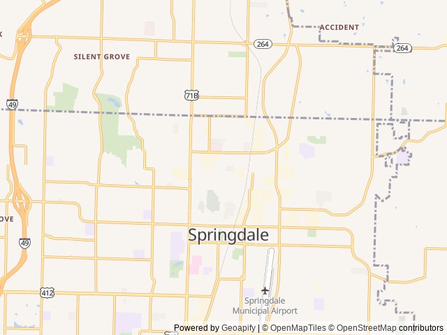 Map for Big George - Sugarbear #21 near Springdale, MO