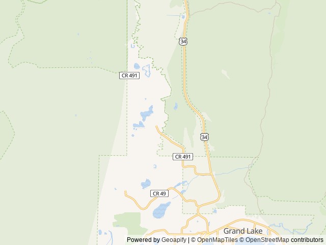 Map of Winding River Resort location at Grand Lake, CO, United States