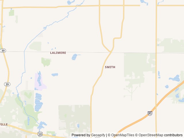 Map for Nancy's fancy near La Porte, IL