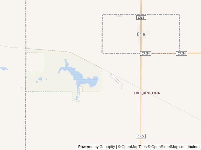 Map of Brewer Lake Campground location at Erie, ND, United States