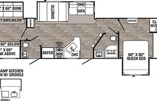 Great kids camper! 2 Baths & Washer! Sleeps 9+