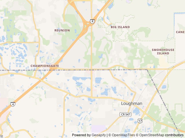 Map of MMT Sun Retreats Orlando ChampionsGate location at Davenport, FL, United States