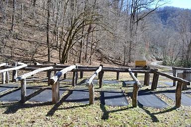 Another view of the Hitching Post at Tow String Horse Camp